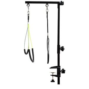 Adjustable Dog Grooming Arm with Clamp & No Sit Holder – Portable Pet Groomer